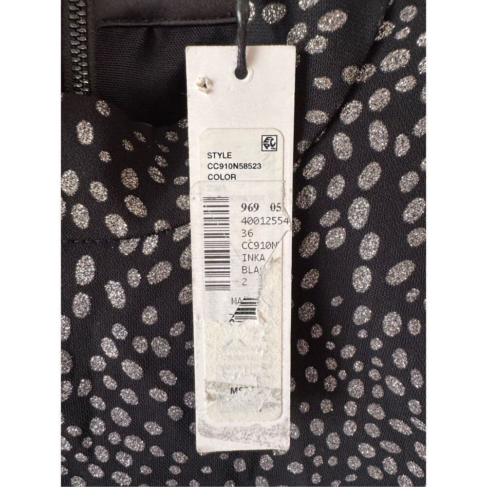 NWT Alice + Olivia Inka Strong-Shoulder Mockneck Dress Size 2 - Picture 4 of 12